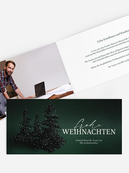 Geschäftliche Weihnachtskarte Velvet Tree