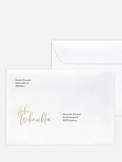 Bedruckte Umschläge geschäftl. Weihnachten Cozy Trees