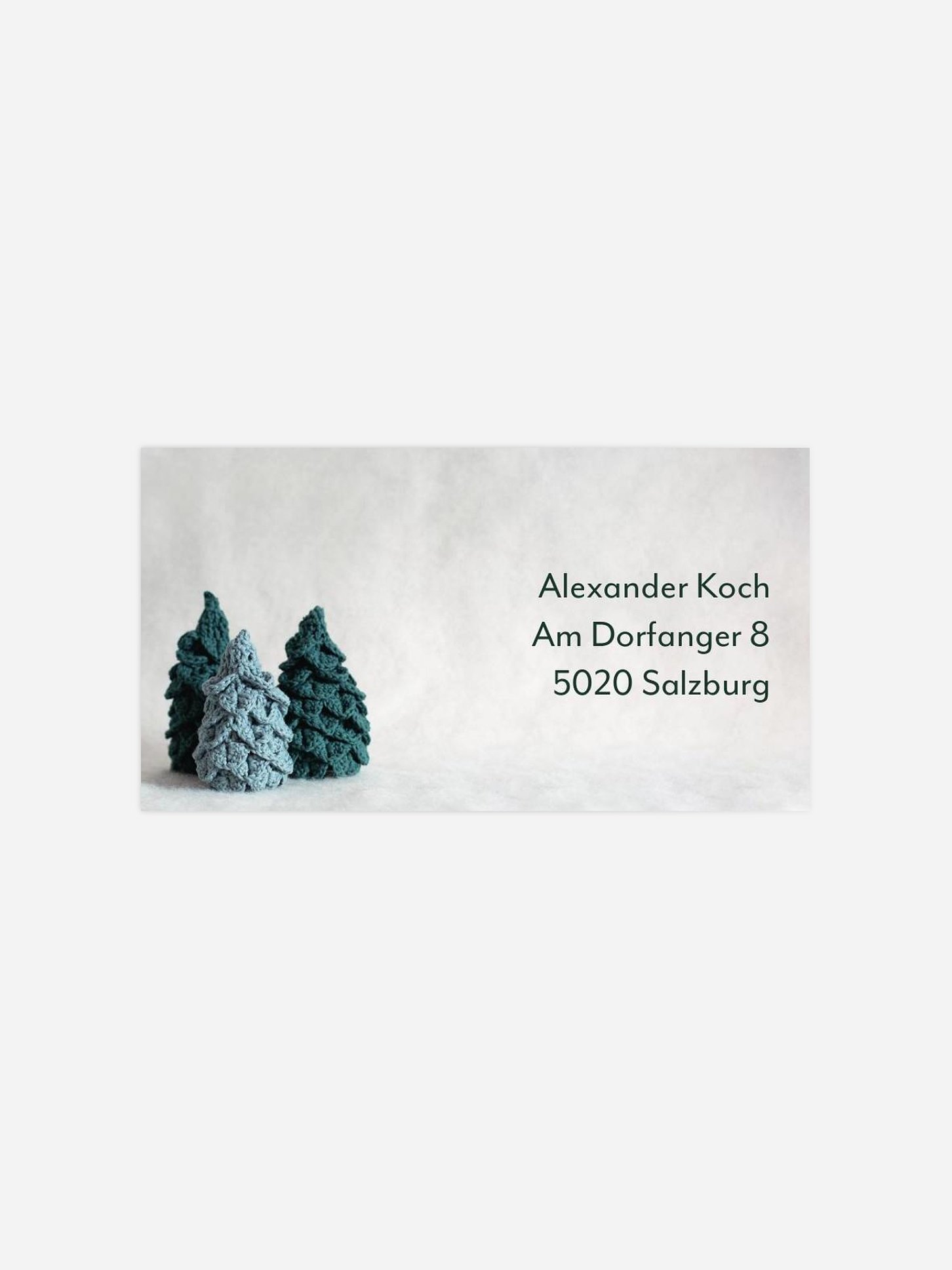 Empfängeraufkleber geschäftl. Weihnachten Cozy Trees