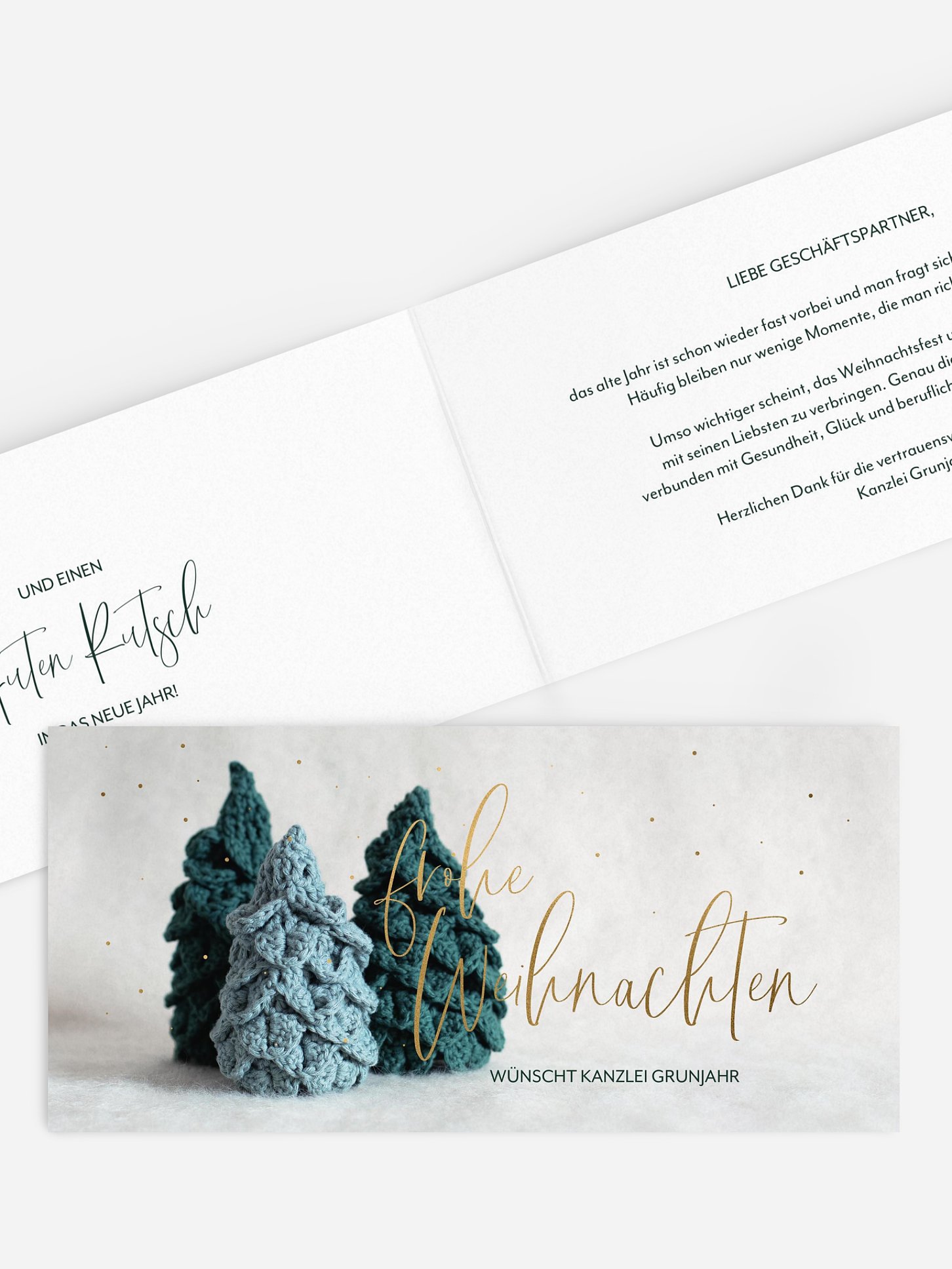 Geschäftliche Weihnachtskarte Cozy Trees