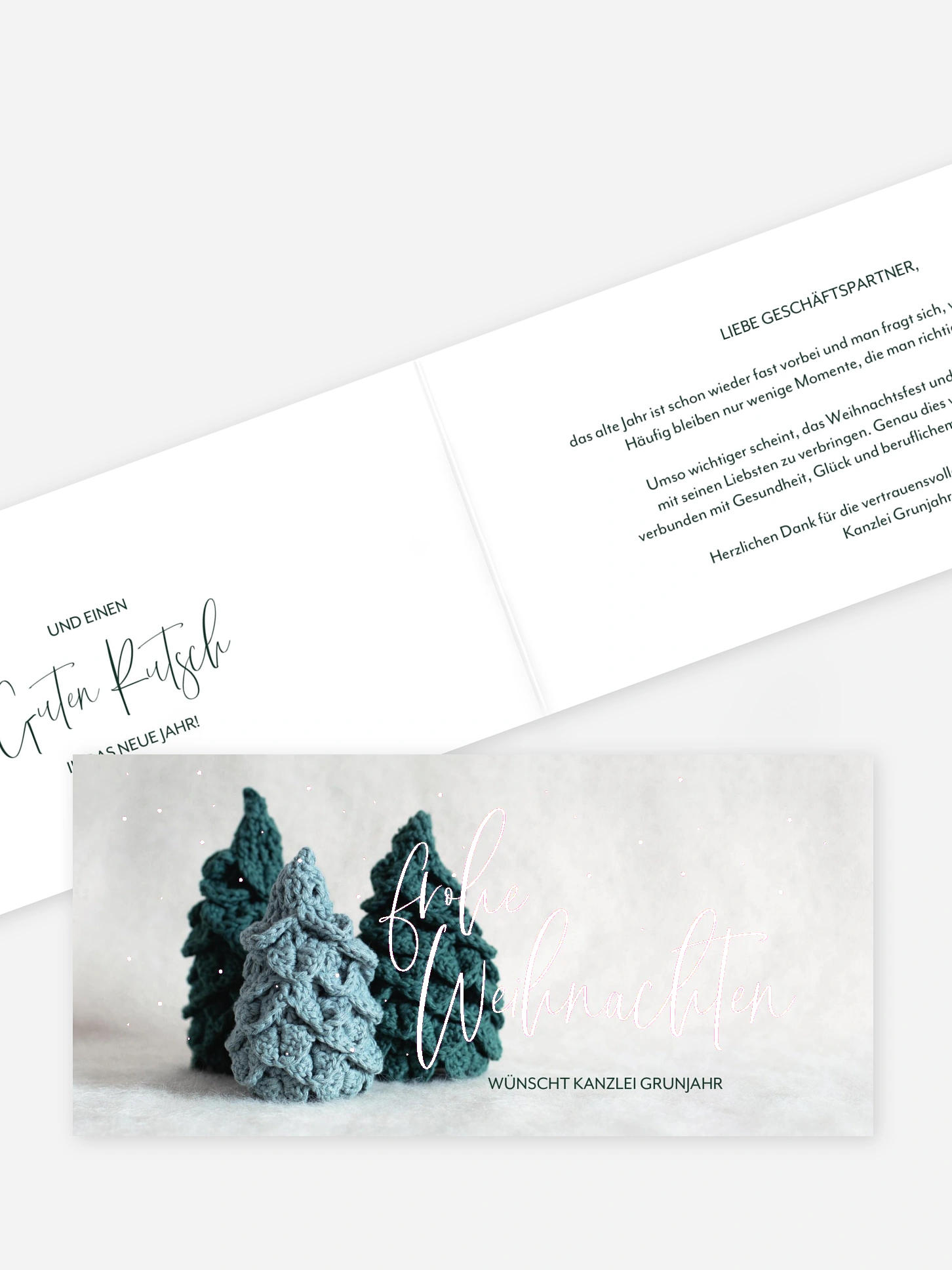 Geschäftliche Weihnachtskarte Cozy Trees