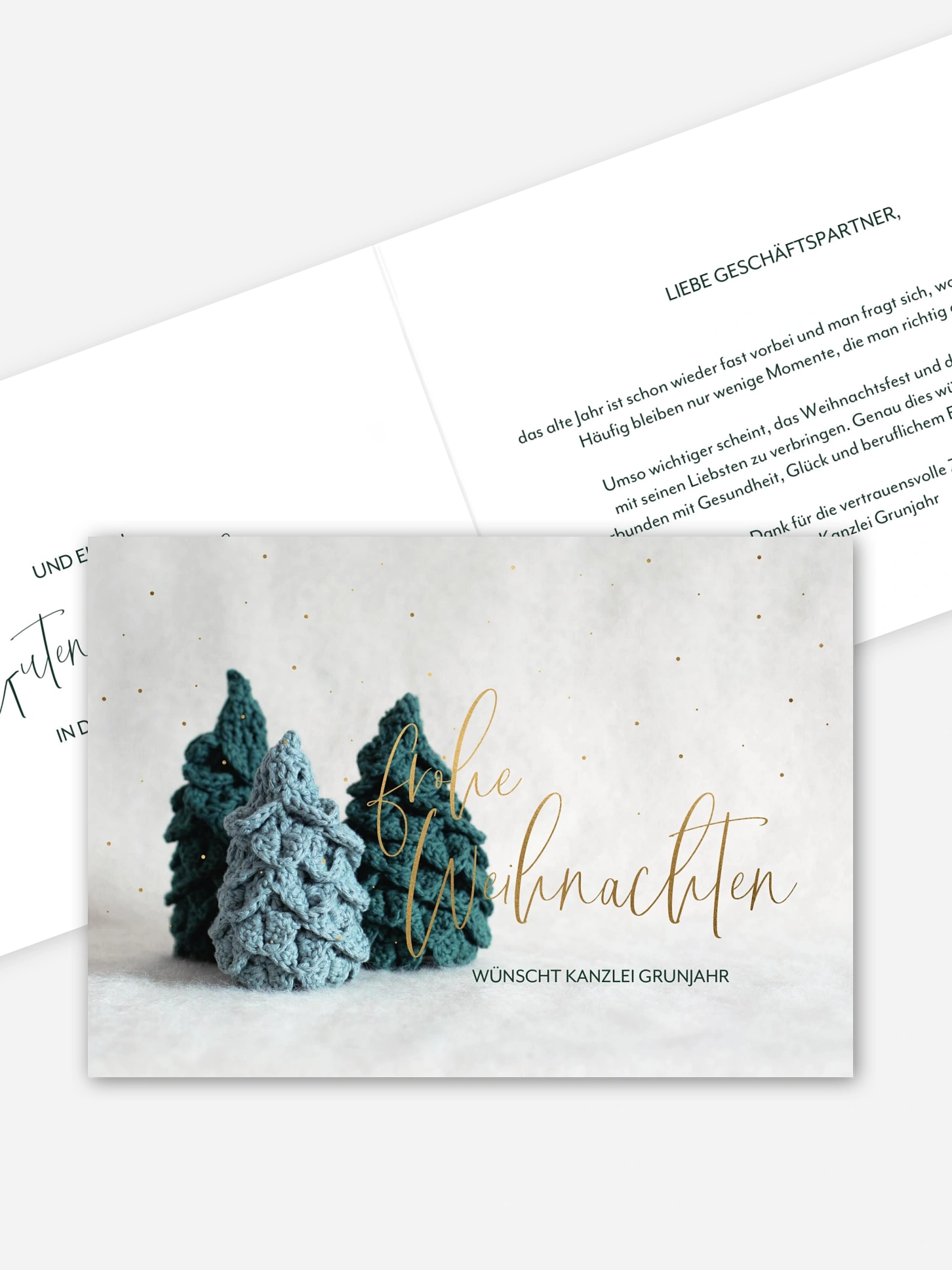 Geschäftliche Weihnachtskarte Cozy Trees
