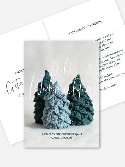 Geschäftliche Weihnachtskarte Cozy Trees