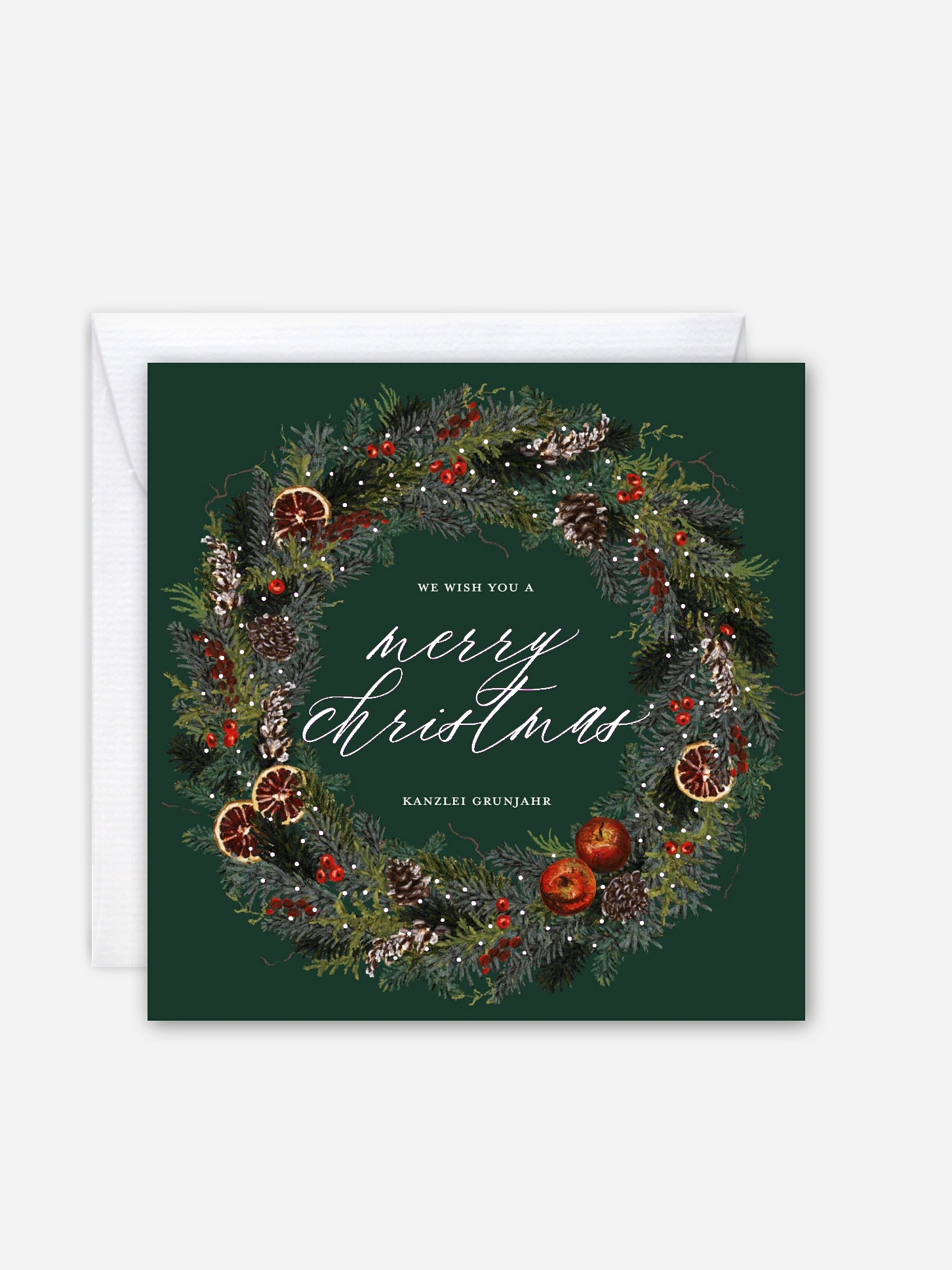 Geschäftliche Weihnachtskarte Festive