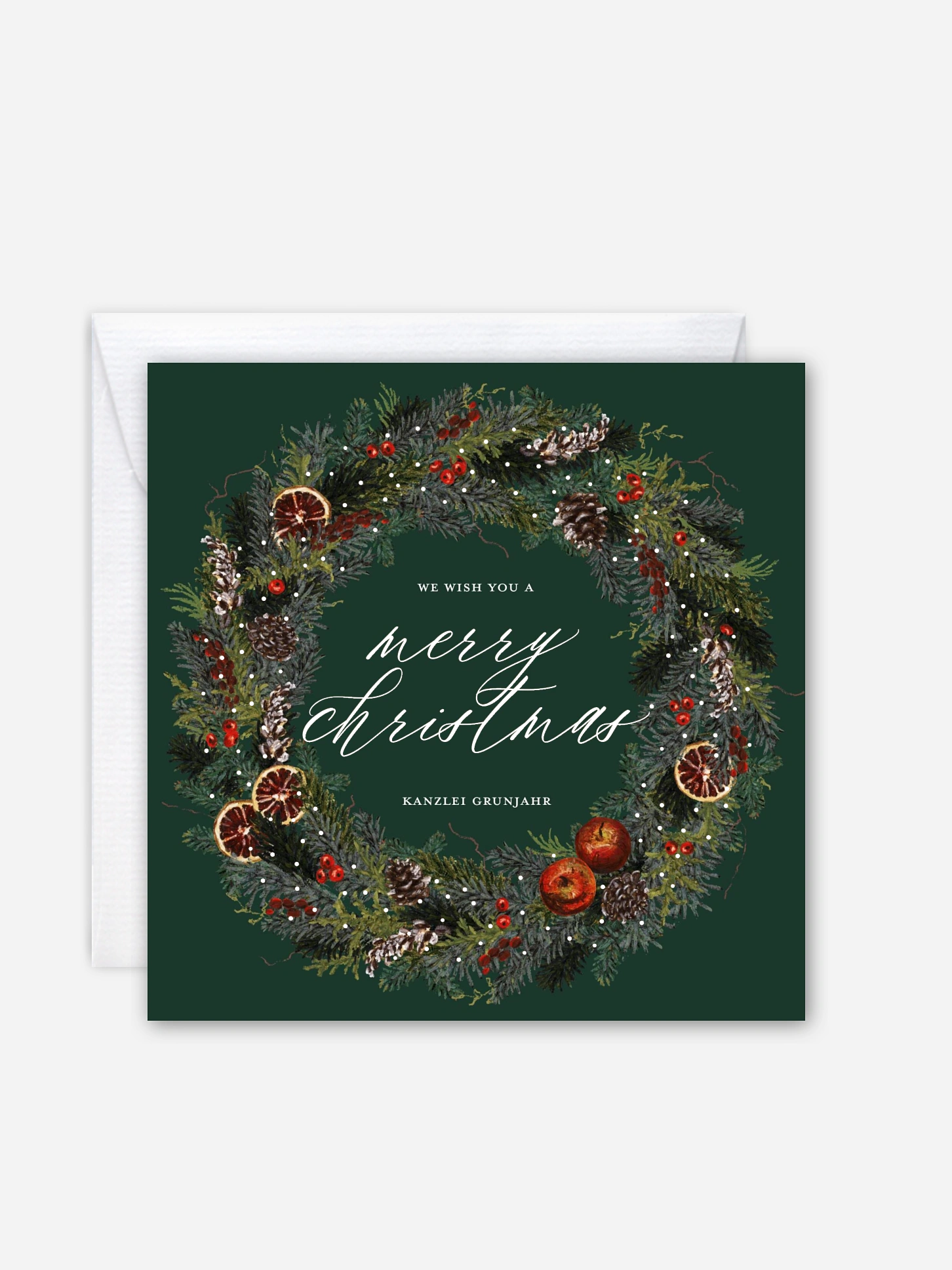Geschäftliche Weihnachtskarte Festive