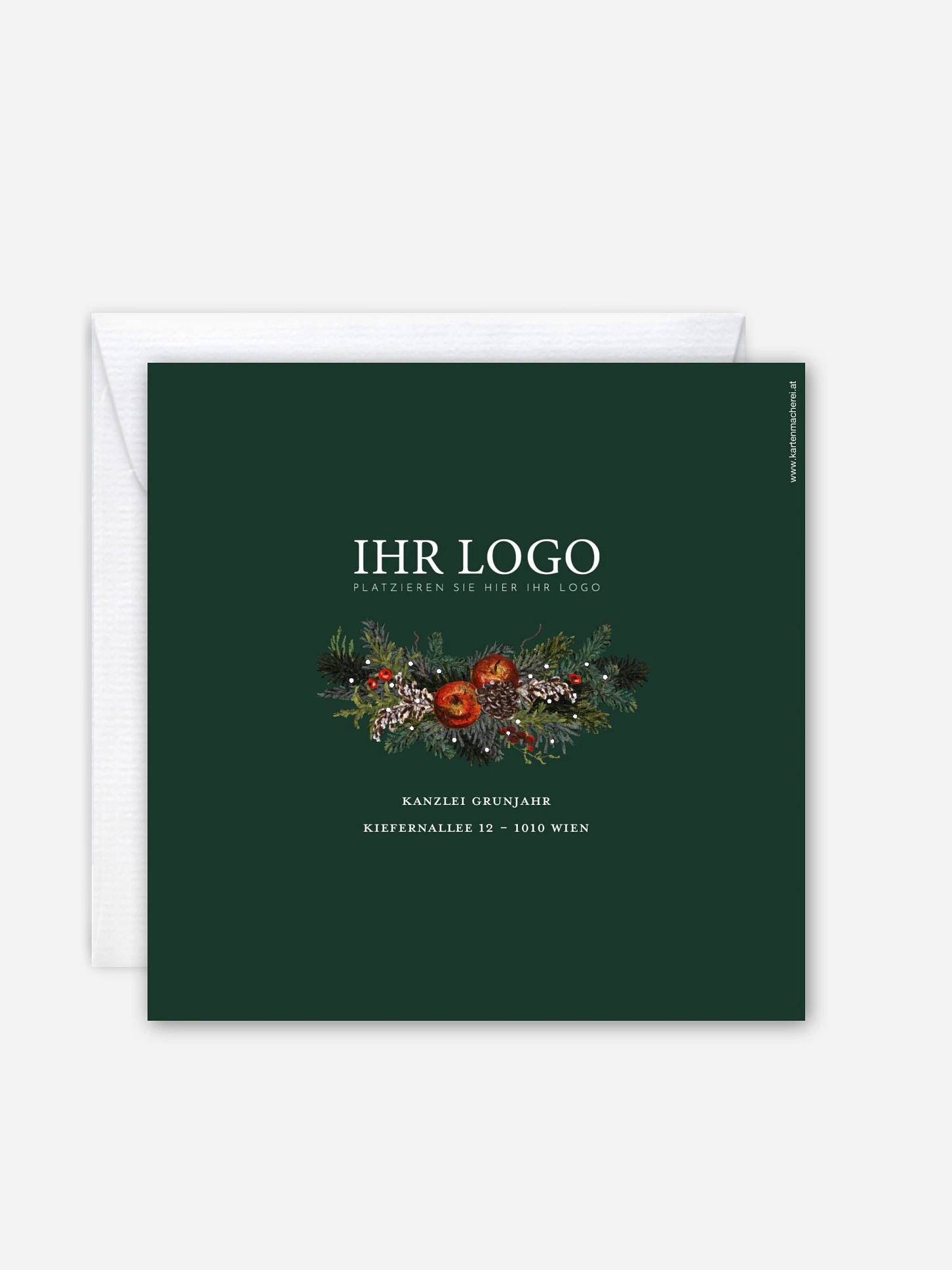 Geschäftliche Weihnachtskarte Festive