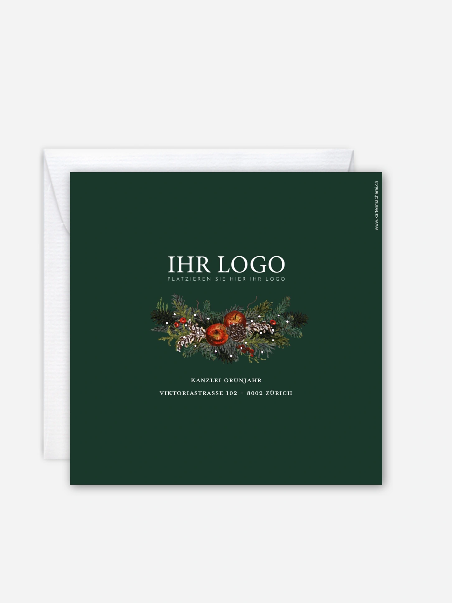 Geschäftliche Weihnachtskarte Festive