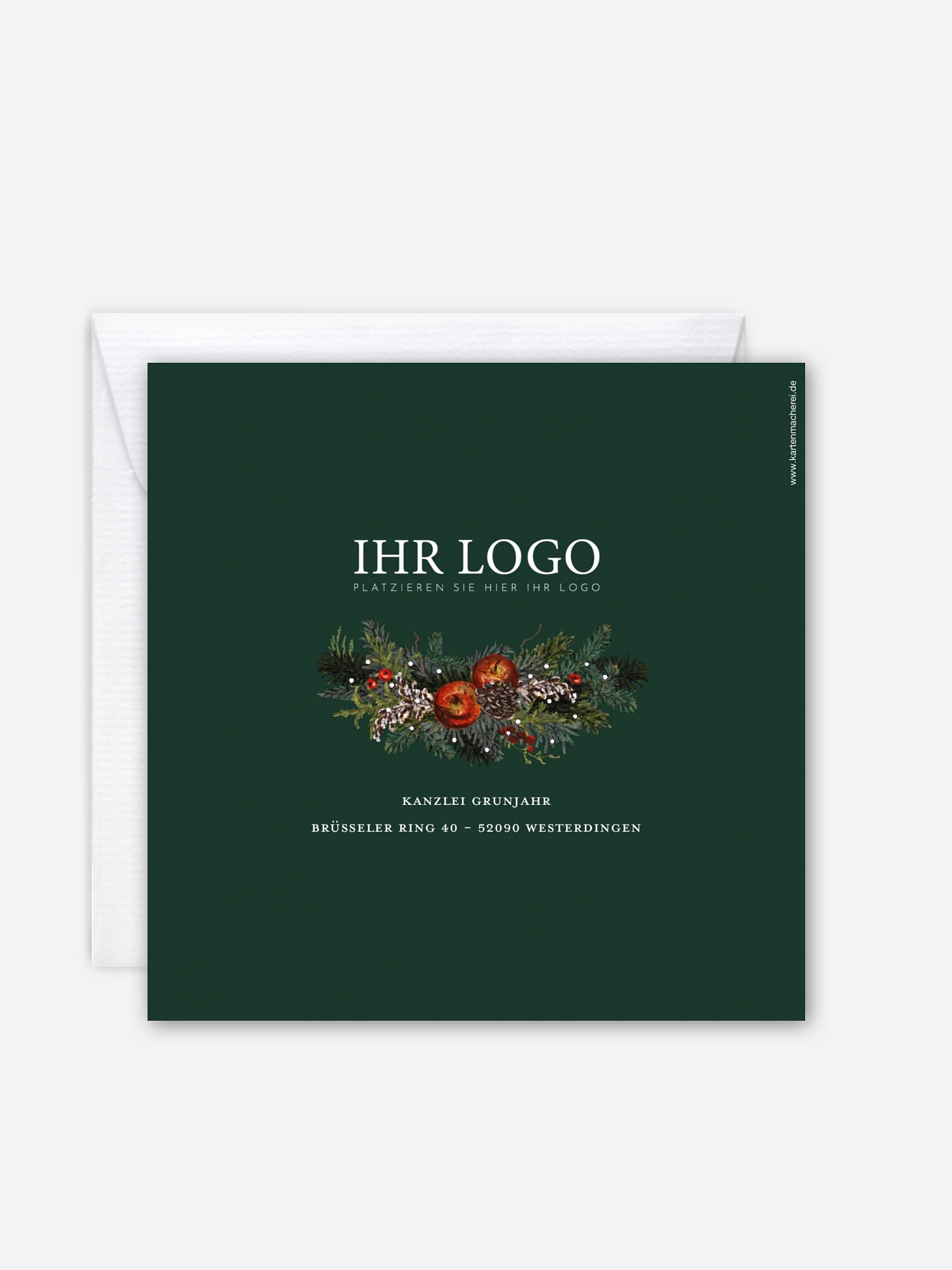 Geschäftliche Weihnachtskarte Festive