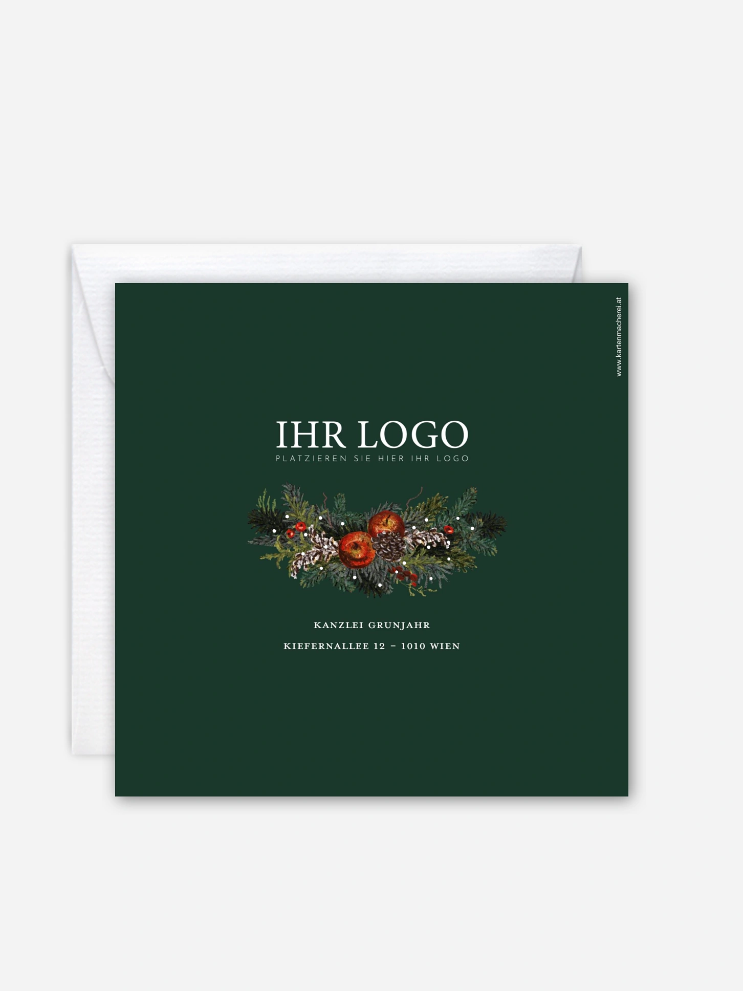 Geschäftliche Weihnachtskarte Festive