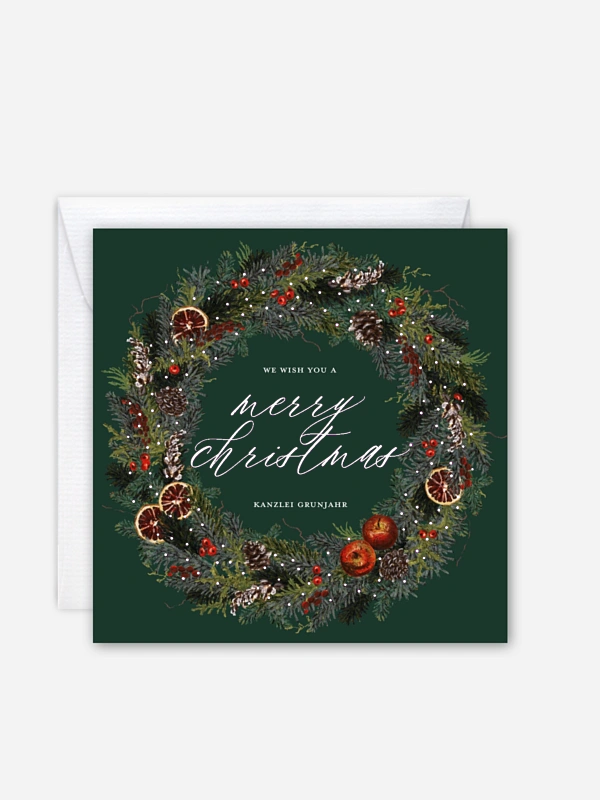Geschäftliche Weihnachtskarte Festive