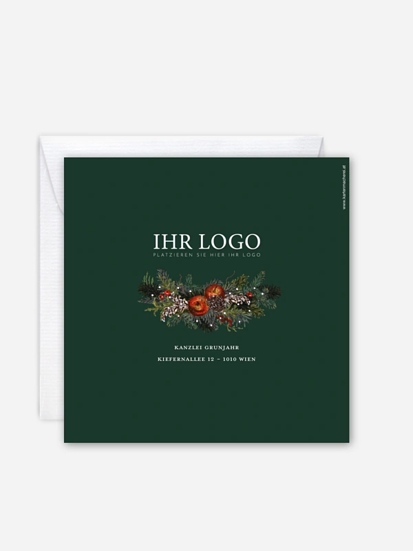 Geschäftliche Weihnachtskarte Festive