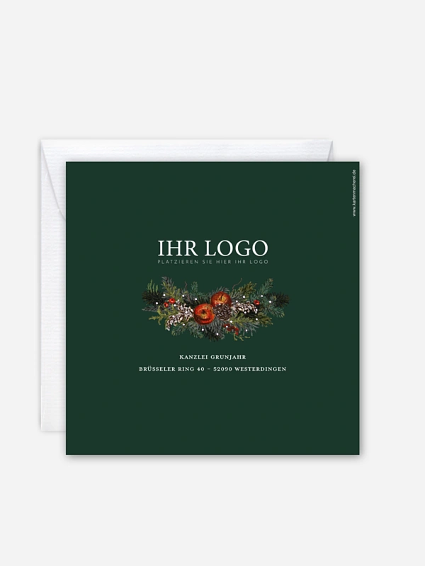 Geschäftliche Weihnachtskarte Festive