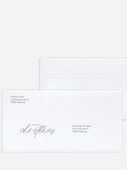 Bedruckte Umschläge geschäftl. Weihnachten Weihnachtsgeflüster