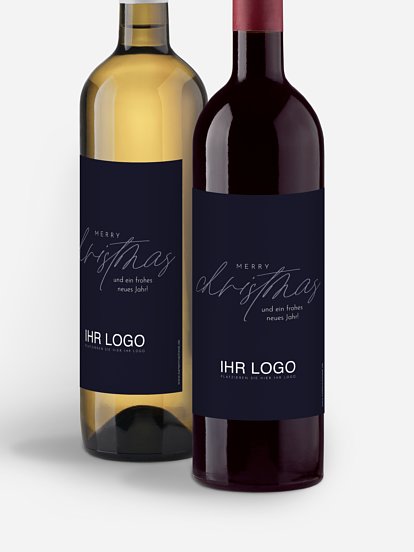 Flaschenetikett geschäftlich Weihnachtsgeflüster