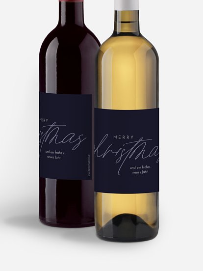 Flaschenetikett geschäftlich Weihnachtsgeflüster