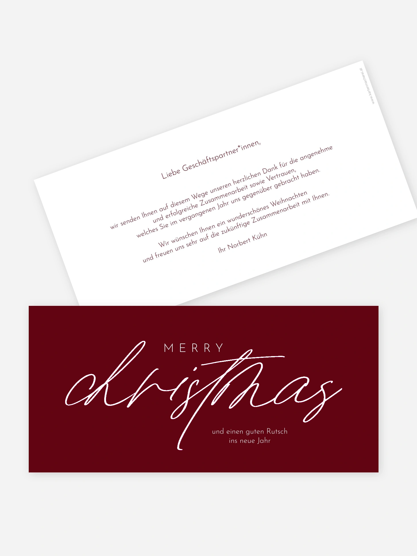 Geschäftliche Weihnachtskarte Weihnachtsgeflüster
