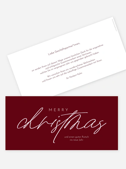 Geschäftliche Weihnachtskarte Weihnachtsgeflüster