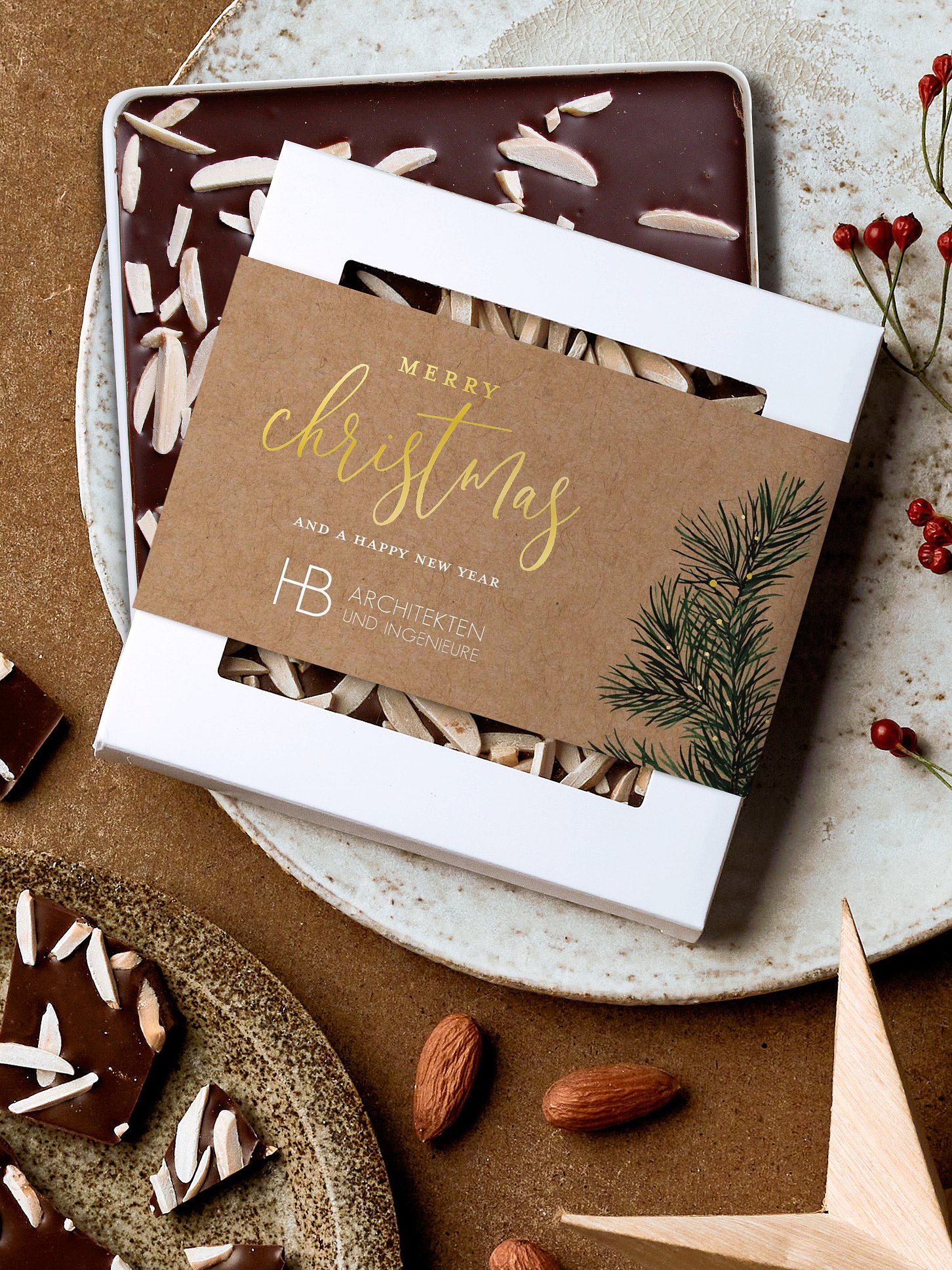 Schokobox geschäftlich Cheerful Christmas