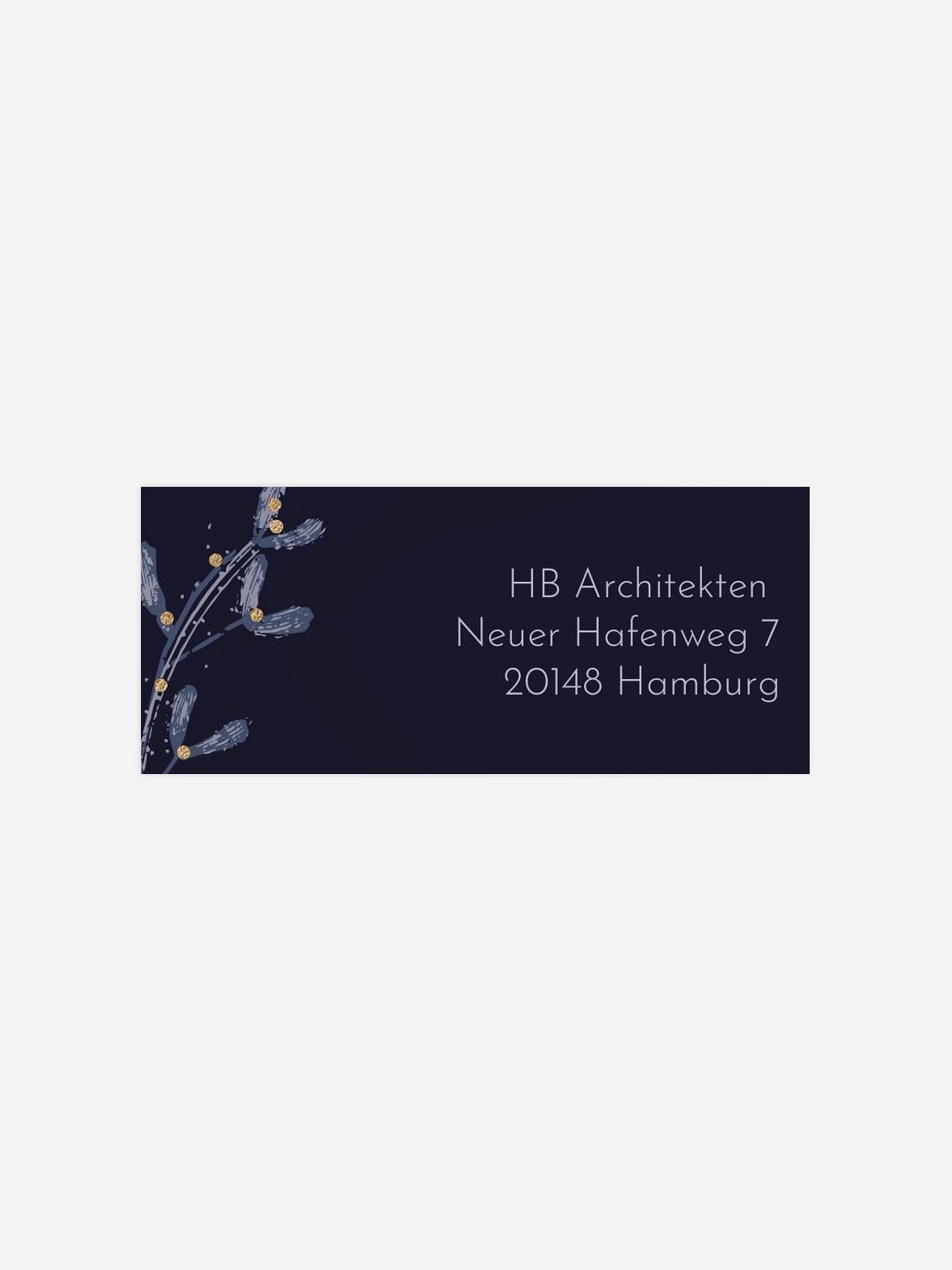 Absenderaufkleber geschäftl. Weihnachten Mistelkranz