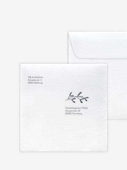 Bedruckte Umschläge geschäftl. Weihnachten Mistelkranz