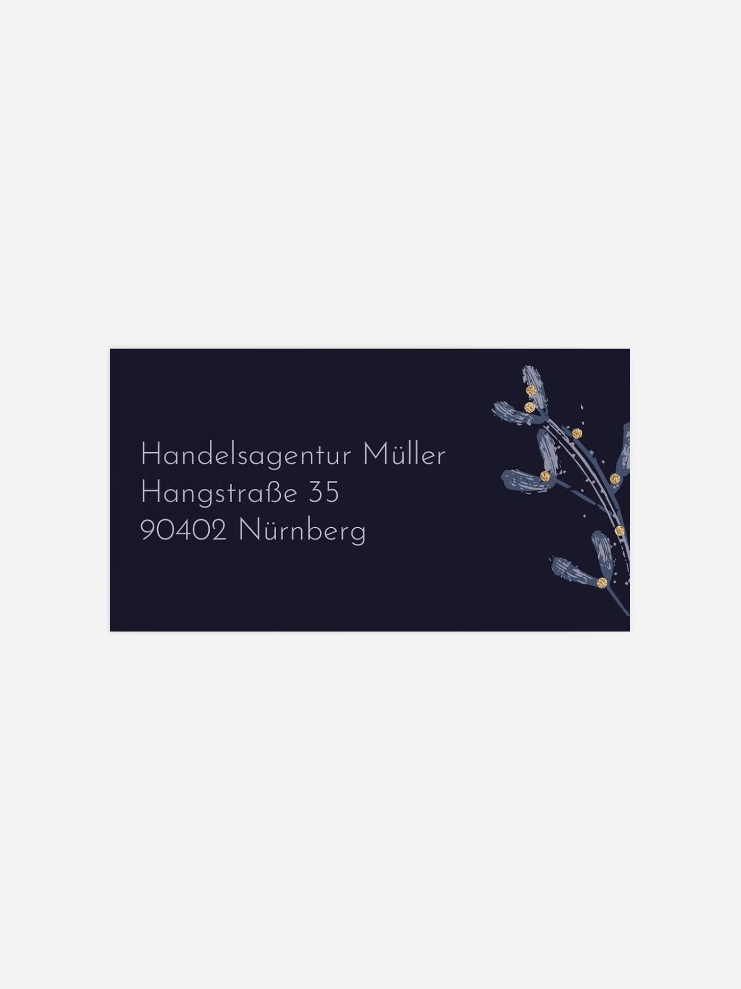 Empfängeraufkleber geschäftl. Weihnachten Mistelkranz