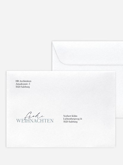 Bedruckte Umschläge geschäftl. Weihnachten Velvet Tree (Lack)