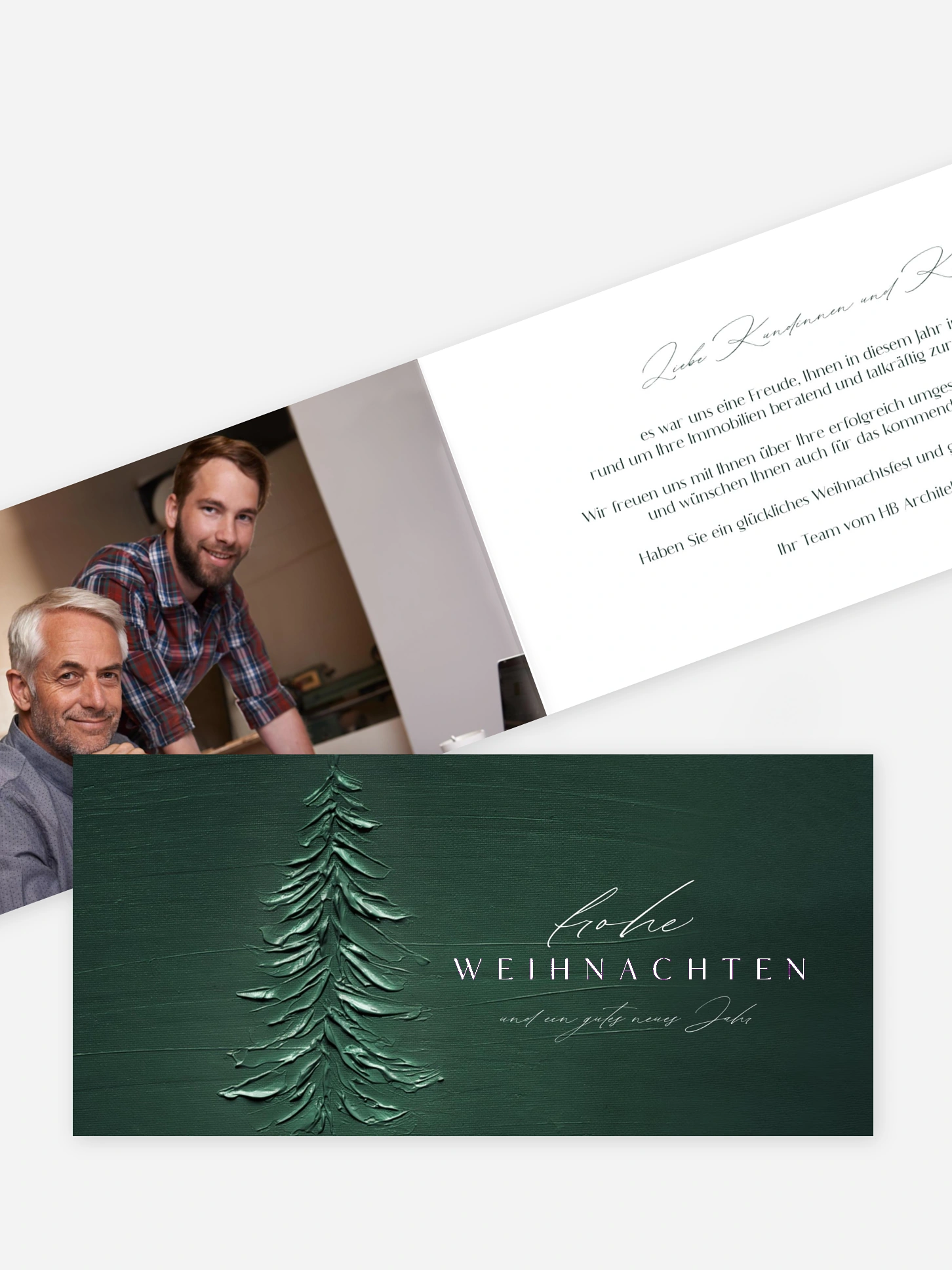 Geschäftliche Weihnachtskarte Winter Paint