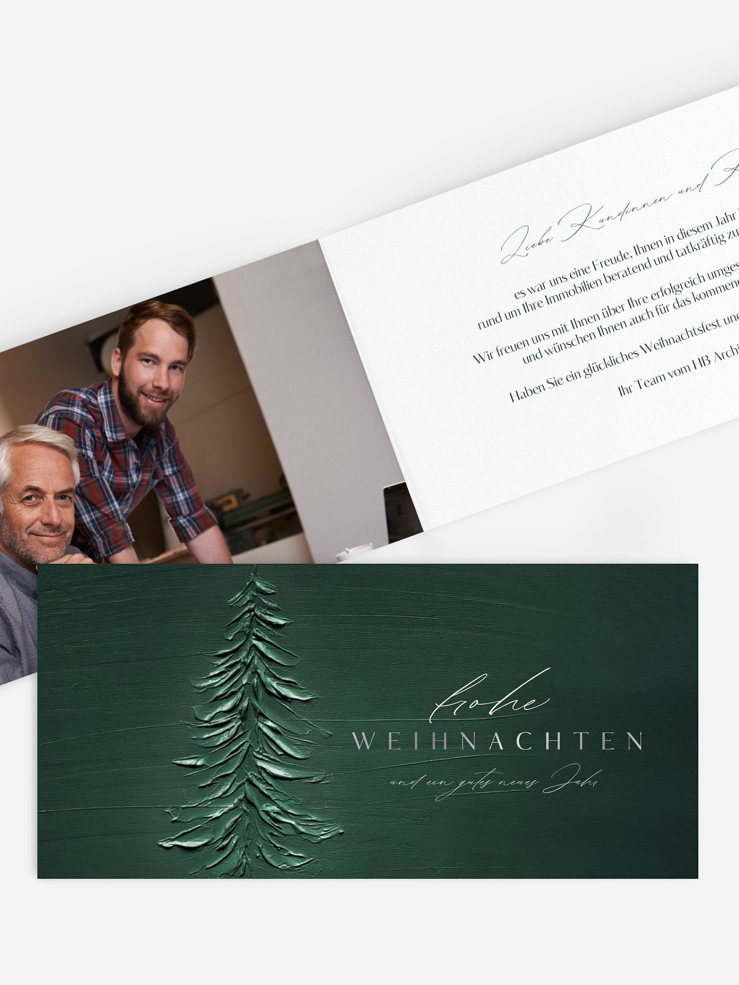 Geschäftliche Weihnachtskarte Winter Paint