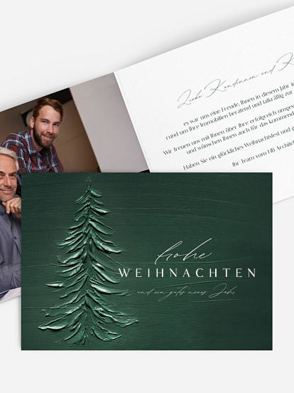 Geschäftliche Weihnachtskarte Winter Paint