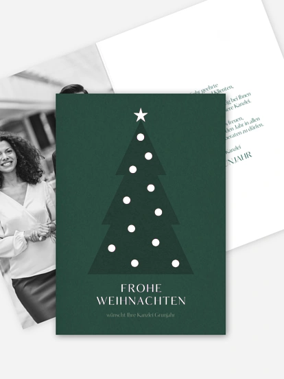 Geschäftliche Weihnachtskarte Golden Holiday