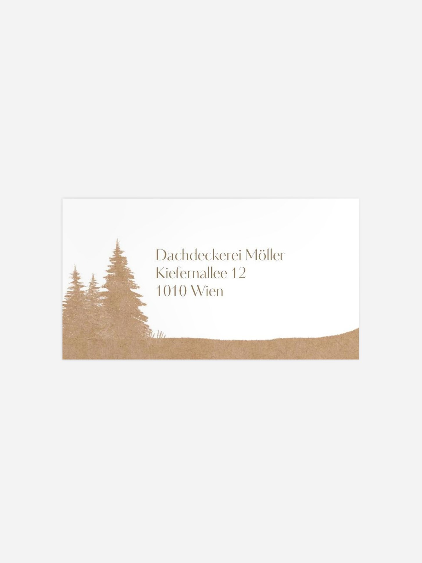 Empfängeraufkleber geschäftl. Weihnachten Wilder Winter