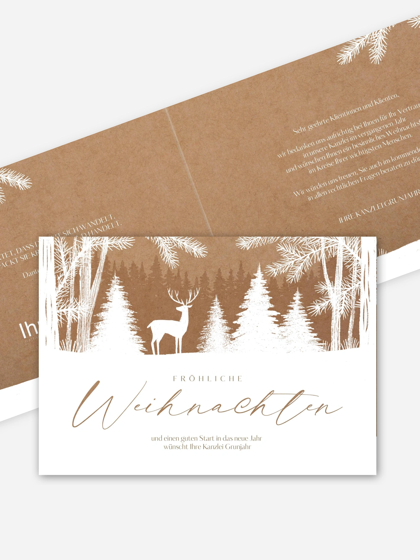 Geschäftliche Weihnachtskarte Wilder Winter