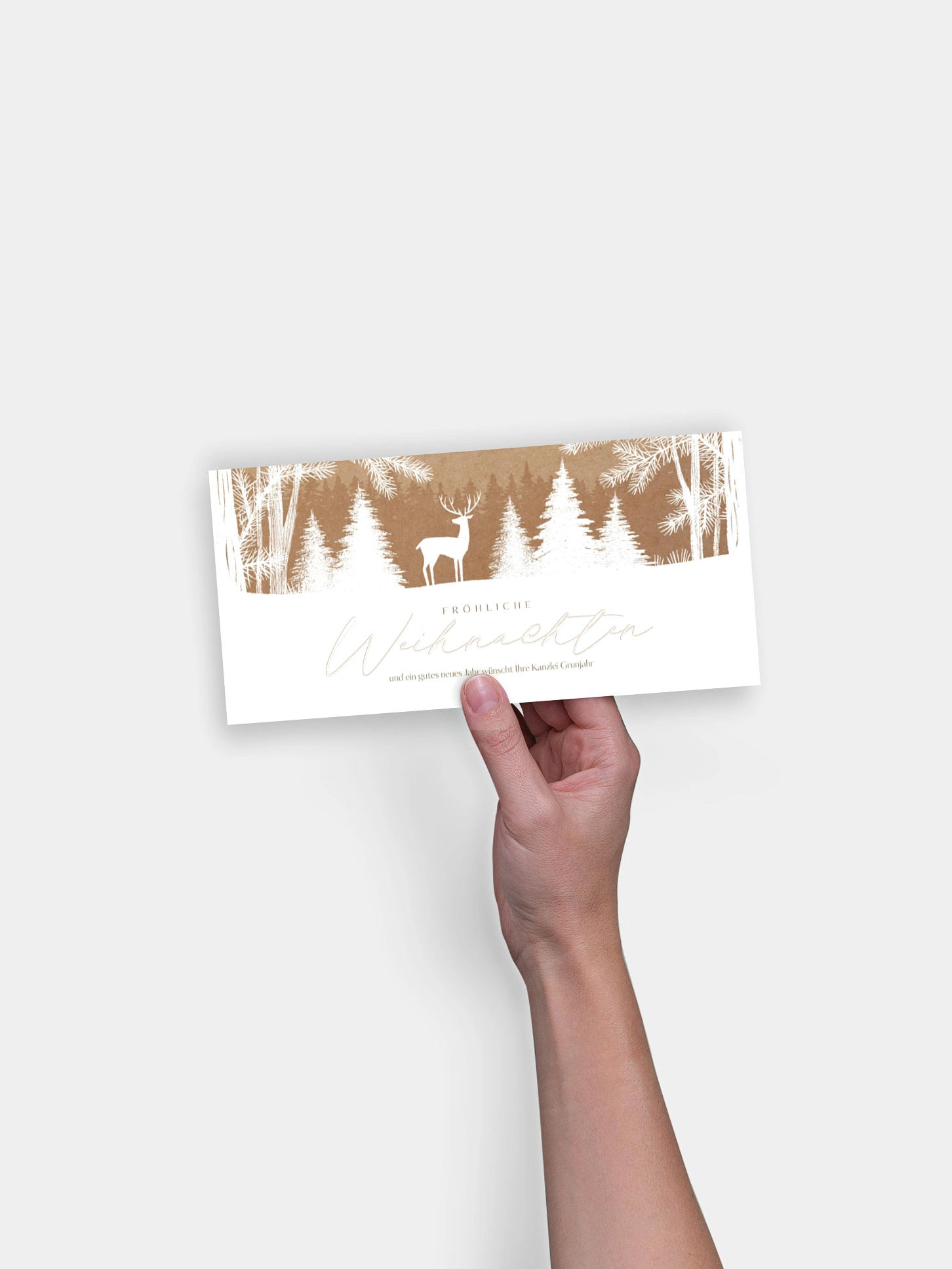 Geschäftliche Weihnachtskarte Wilder Winter