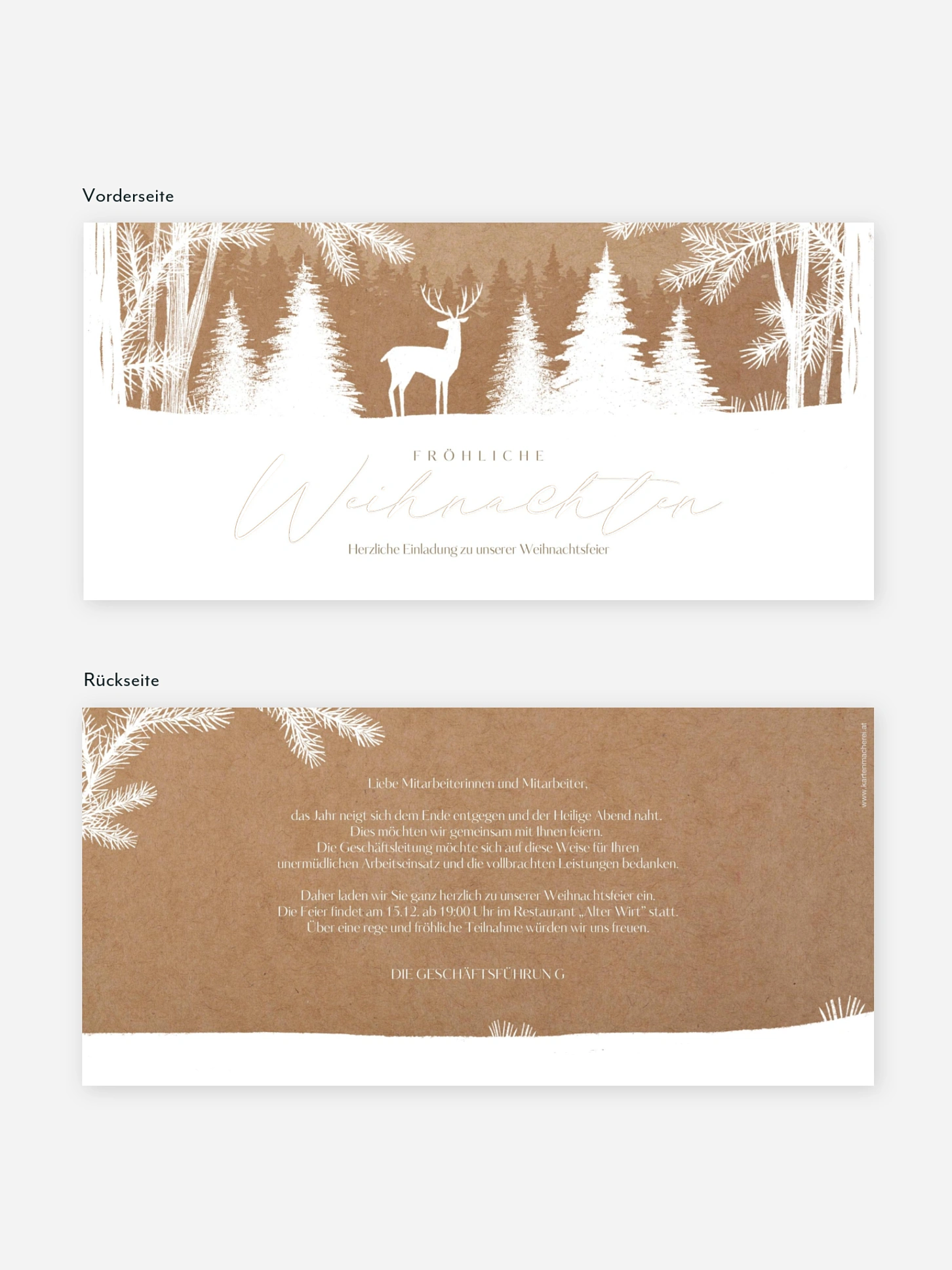 Weihnachtsfeier Wilder Winter