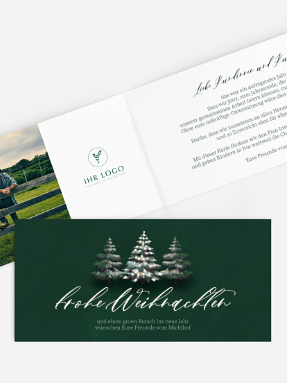 Spendenkarten Geschäftlich Winter Magic