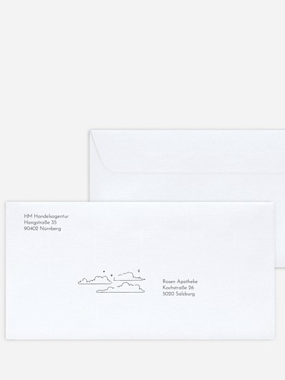 Bedruckte Umschläge geschäftl. Weihnachten Driving Home