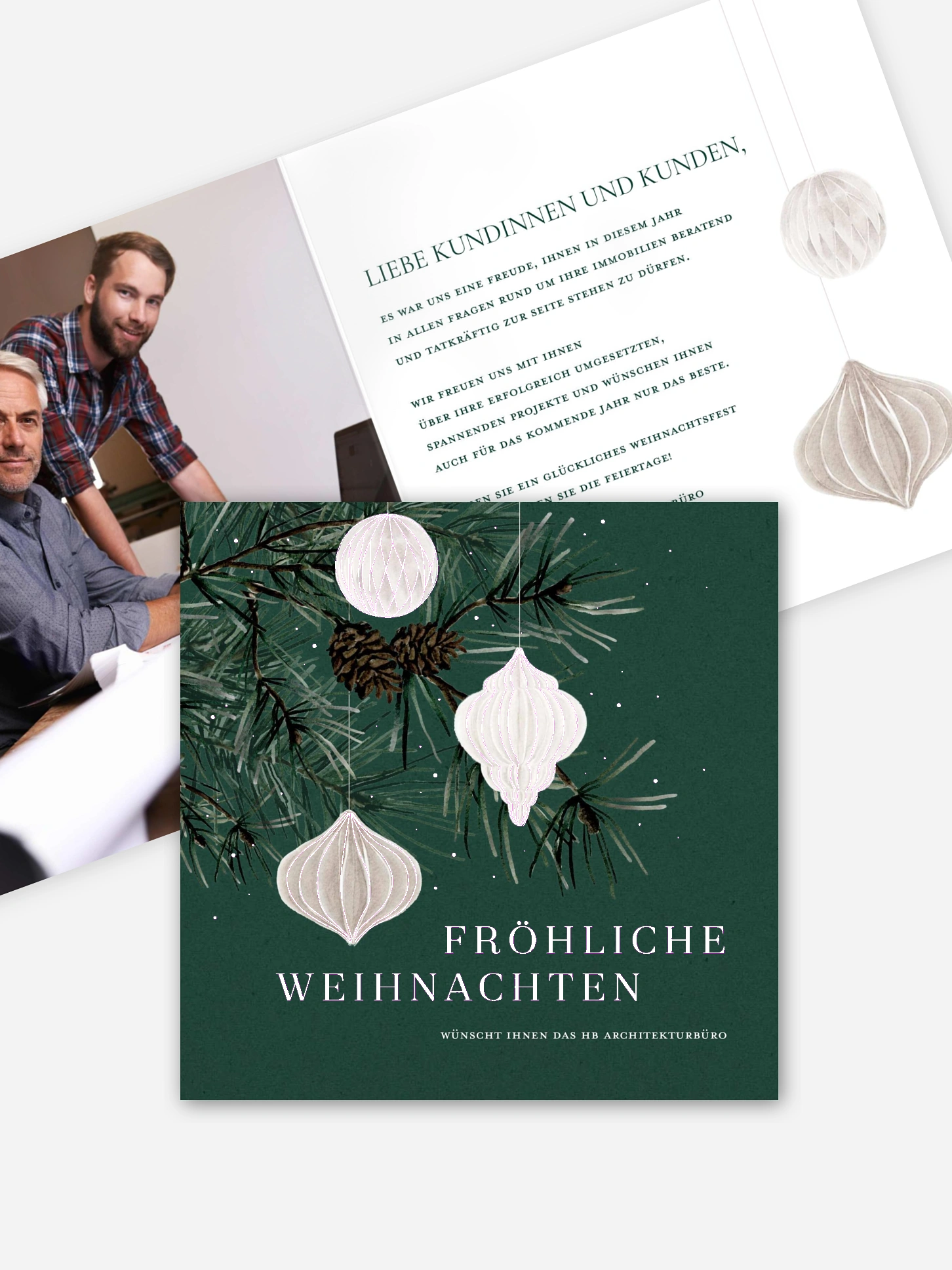 Geschäftliche Weihnachtskarte Paper Decor