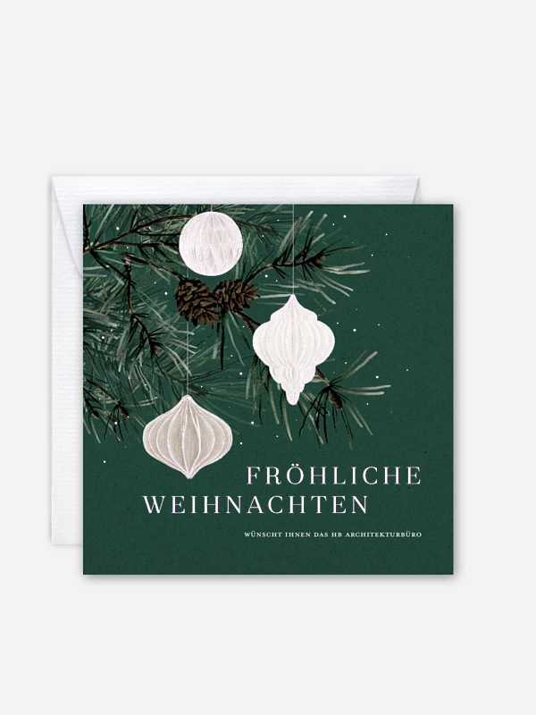 Geschäftliche Weihnachtskarte Paper Decor
