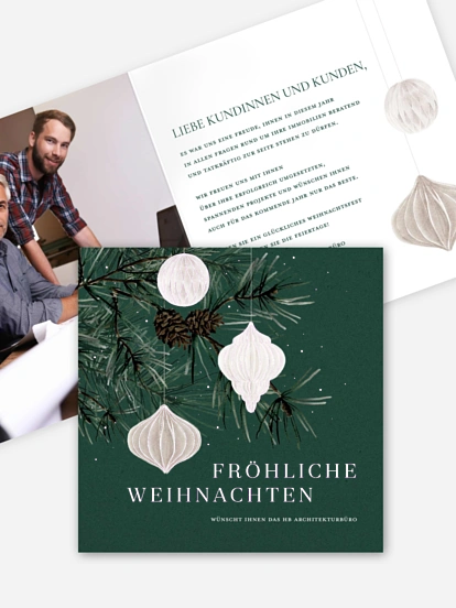 Geschäftliche Weihnachtskarte Paper Decor