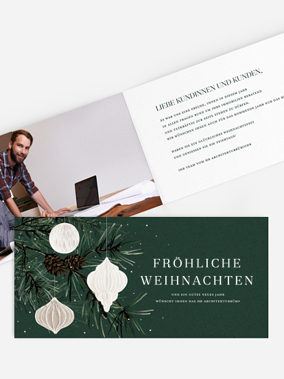 Geschäftliche Weihnachtskarte Paper Decor