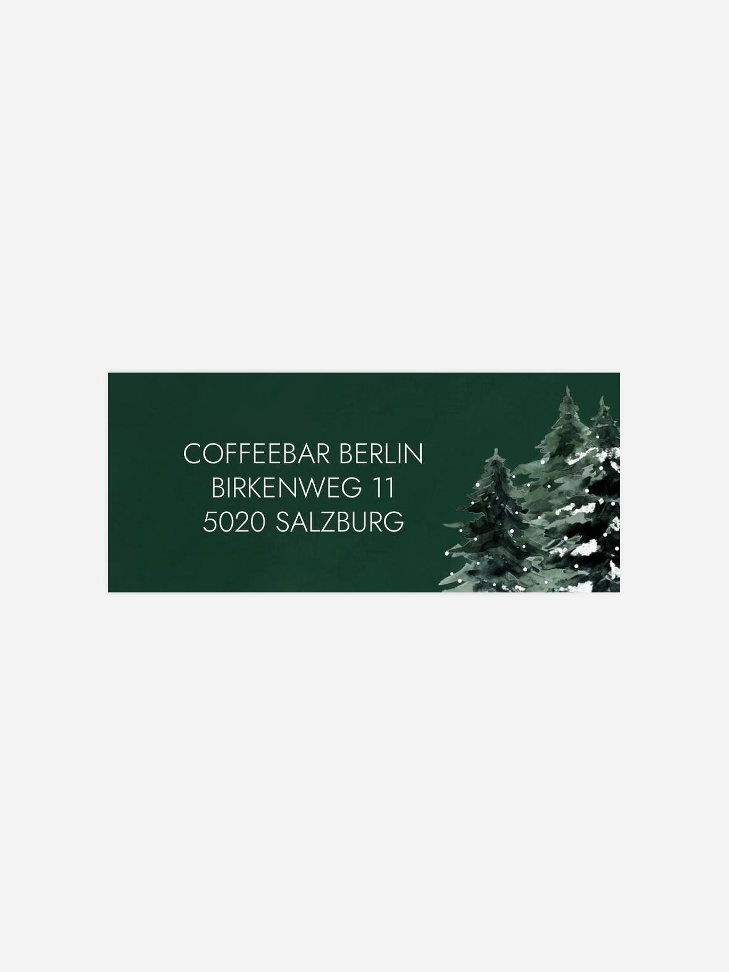Absenderaufkleber geschäftl. Weihnachten Wald Weihnacht