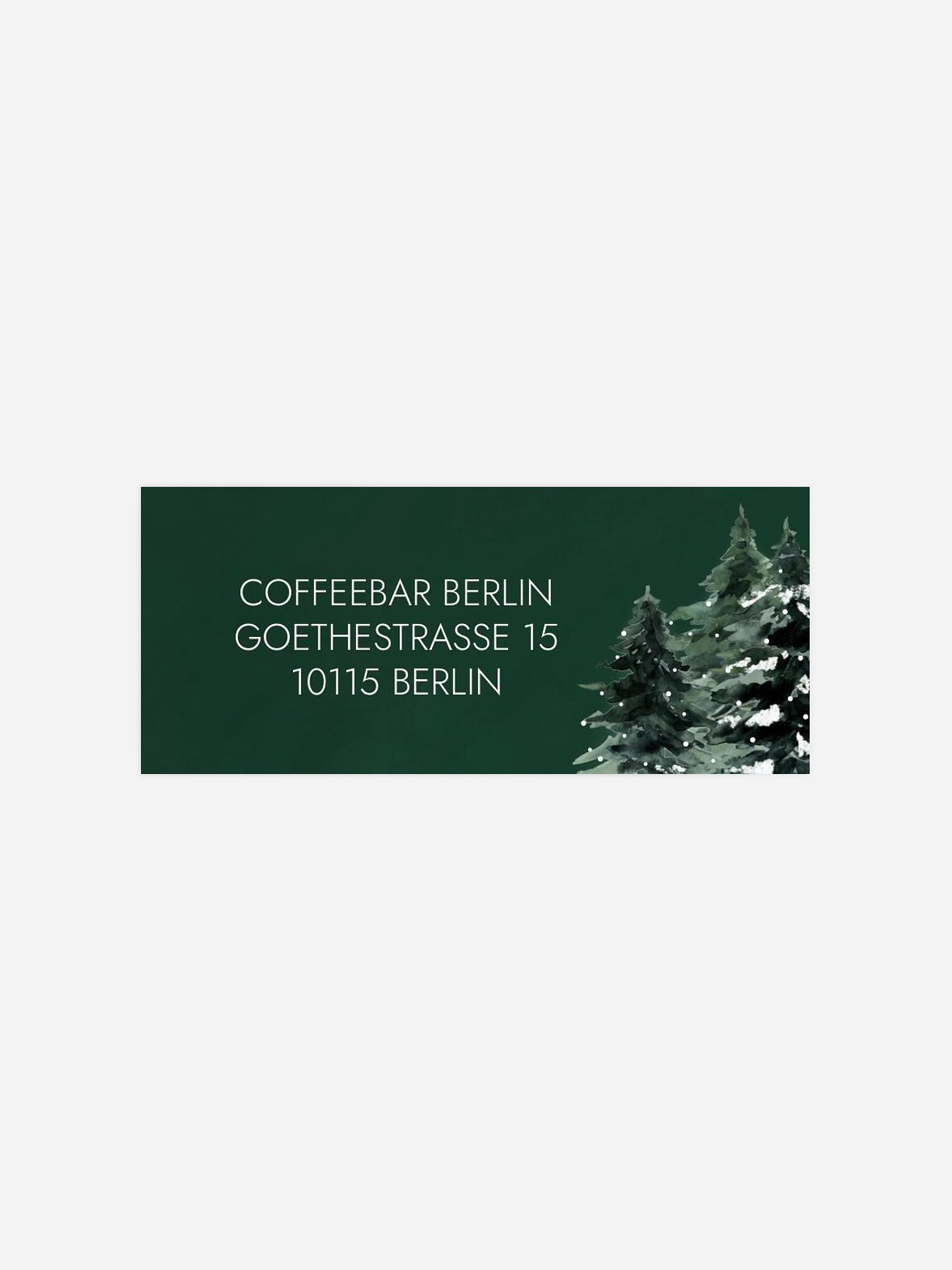 Absenderaufkleber geschäftl. Weihnachten Wald Weihnacht