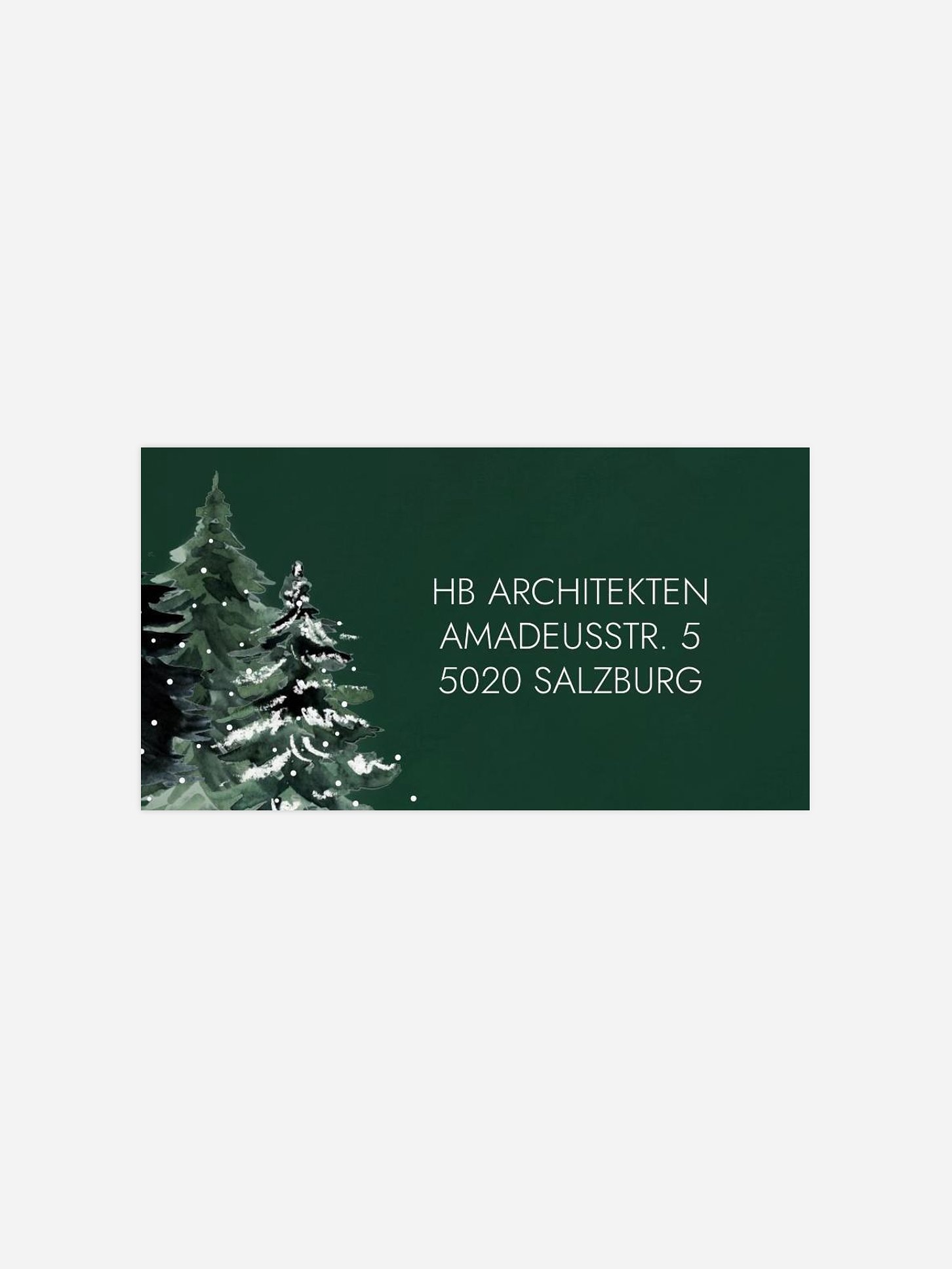 Empfängeraufkleber geschäftl. Weihnachten Wald Weihnacht
