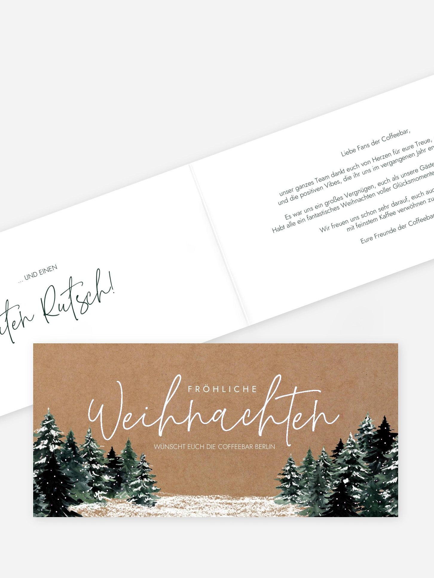Geschäftliche Weihnachtskarte Wald Weihnacht