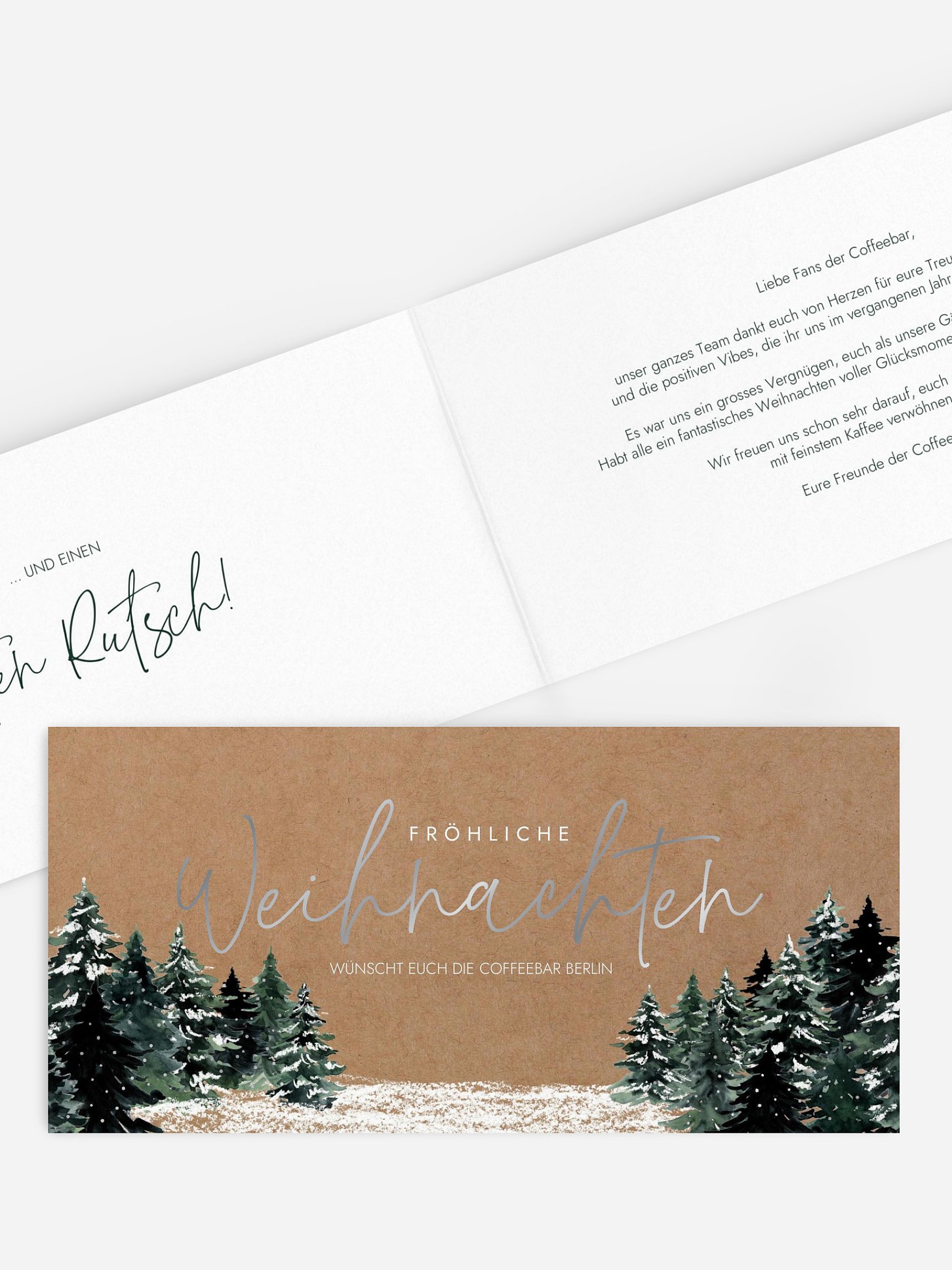 Geschäftliche Weihnachtskarte Wald Weihnacht