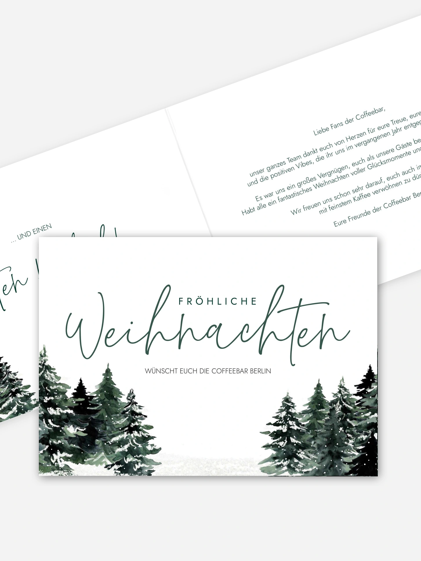 Geschäftliche Weihnachtskarte Wald Weihnacht