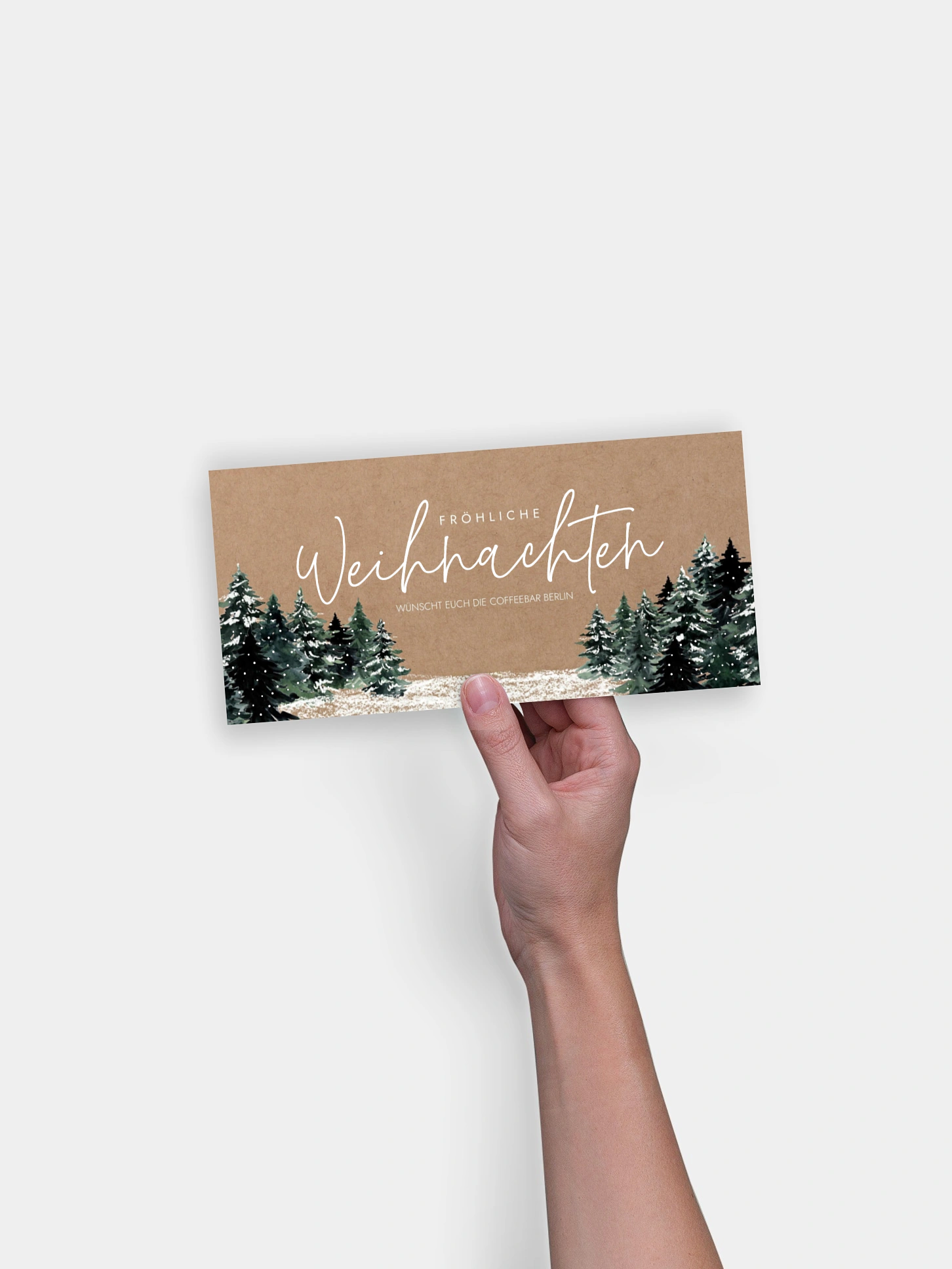 Geschäftliche Weihnachtskarte Wald Weihnacht