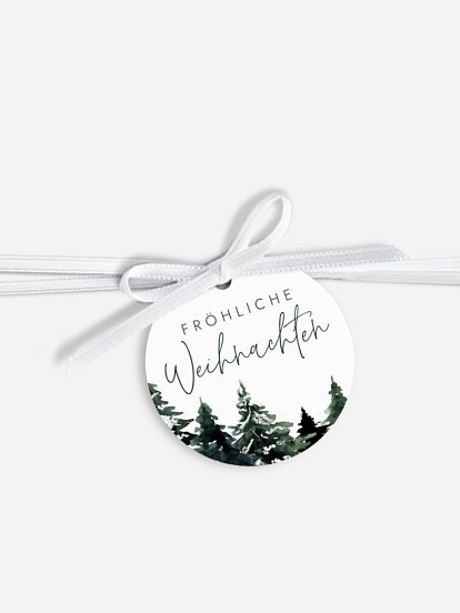 Geschenkeanhänger Wald Weihnacht