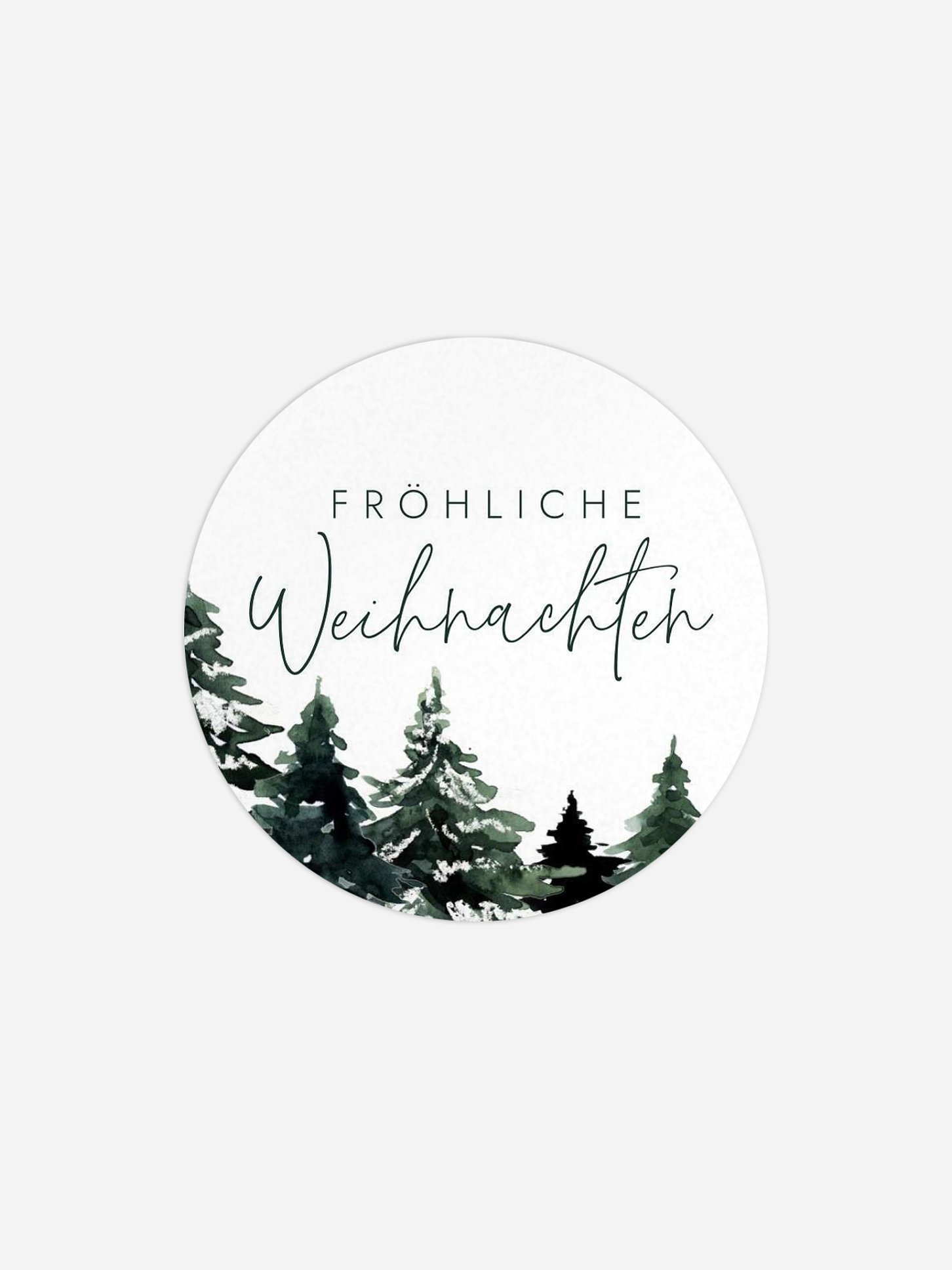 Geschenkaufkleber Geschäftlich Wald Weihnacht