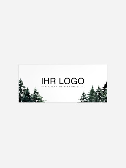 Geschenkaufkleber Geschäftlich Wald Weihnacht